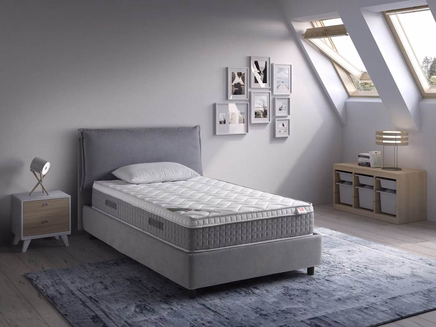 Materasso Memory Foam con Topper alto 25 cm BIG FASHION MEMORY 120x195 cm