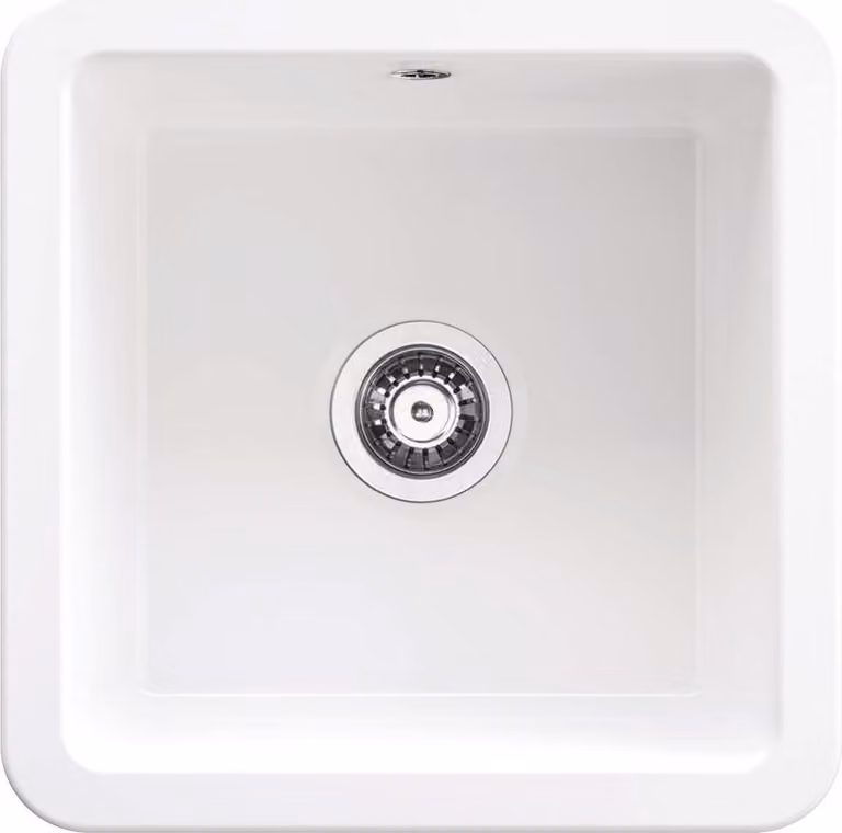 Lavello quadrato Deante Lumi ZCU_610B Vetroceramica Bianco