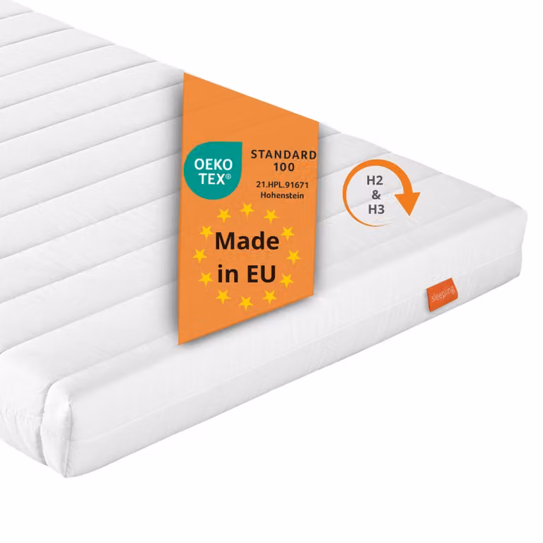 materasso ergonomico a 7 zone in schiuma fredda, 100 x 200 cm, H2 & H3, 11 cm, livello di rigidità duo, materasso reversibile, sleepling PureComfort