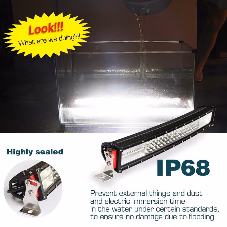 Striscia LED, luce combinata, design impermeabile, 4 file da 22 pollici