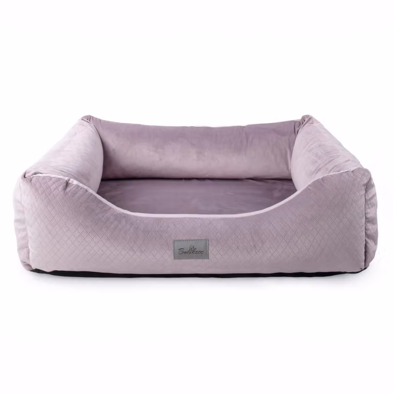 Letto per cani Premium Velvet Pink XL - 103x80x24 cm | Divano morbido per cani e gatti
