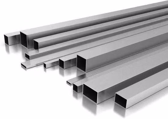Profilo rettangolare in alluminio - 20 x 10 x 2 mm - Stampato - Argento