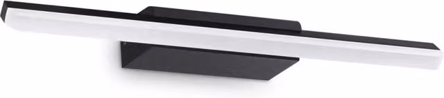 Applique da parete contemporanea IDEAL LUX in metallo nero con LED da 11W 3000K luce bianca calda e protezione IP44 con illuminazione up/down