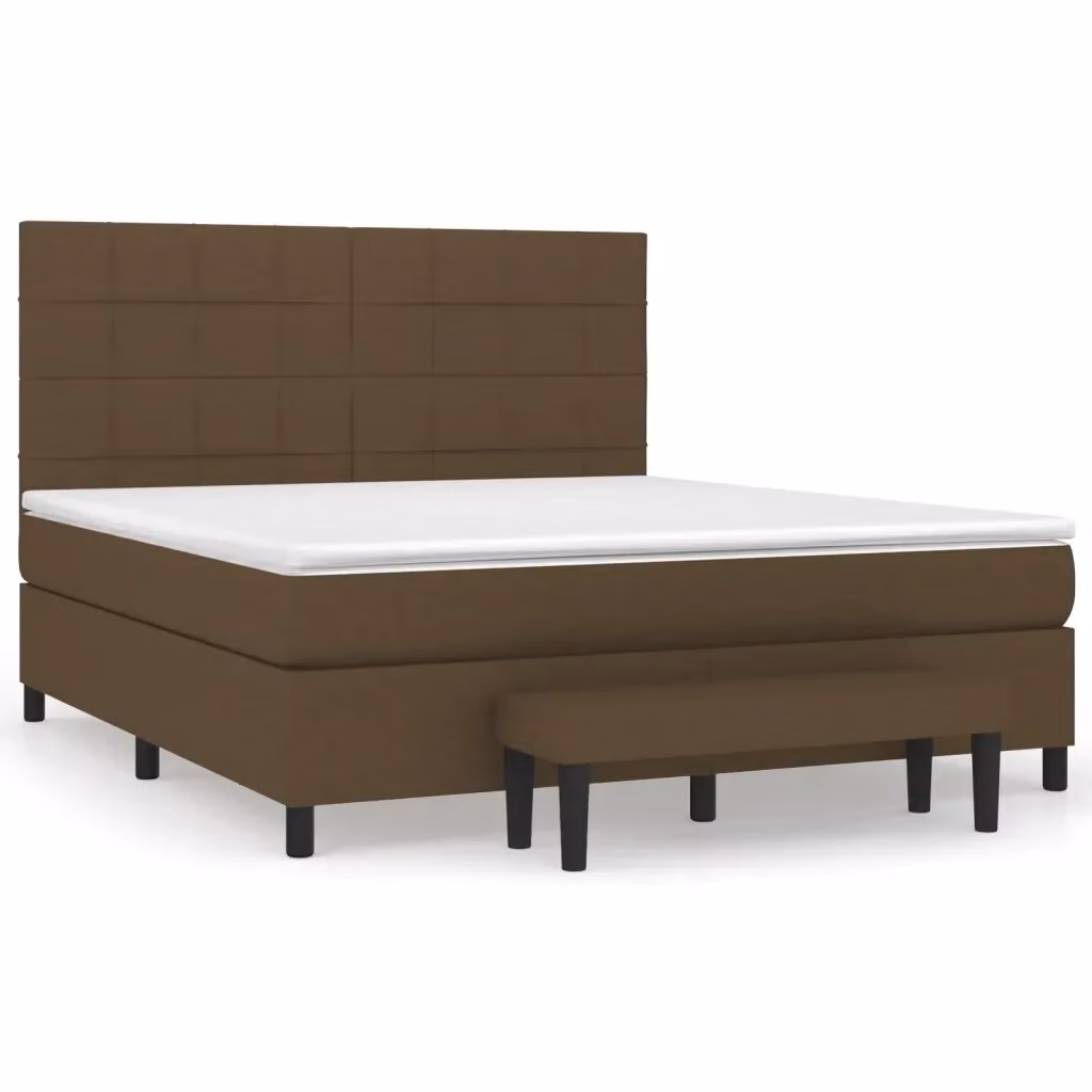 Letto Ibrido con Giroletto a Molle e Materasso vidaXL, Marrone e Bianco, L/P/H: 180 x 200 x 128 cm – 2