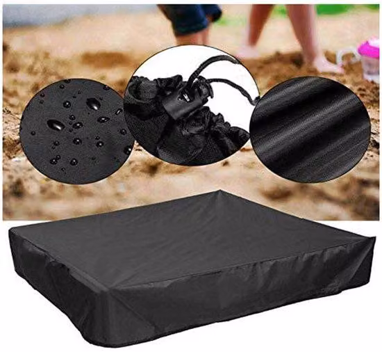 Carriola con pala - 150x150 cm, tessuto Oxford 420D, nero, con cinghie di fissaggio