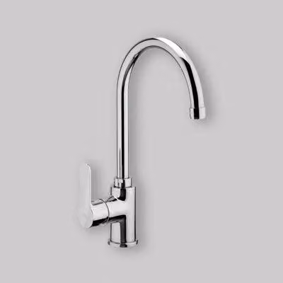 MISCELATORE LAVELLO A CANNA GIREVOLE "BLU" Ø20 mm + Flex Inox