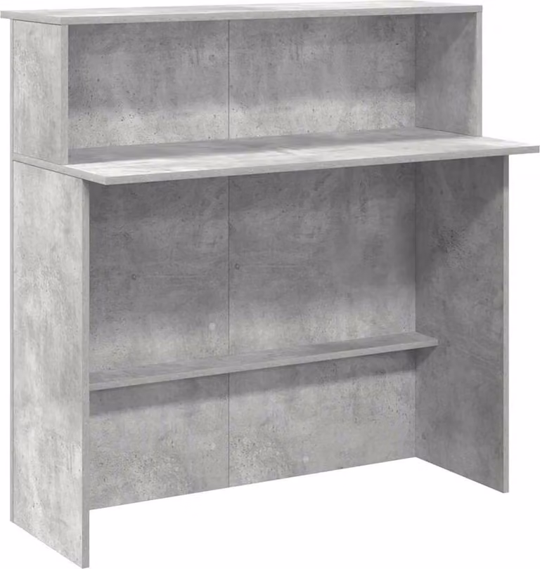 Banco Reception Grigio Cemento 100x50x103,5cm Legno Multistrato