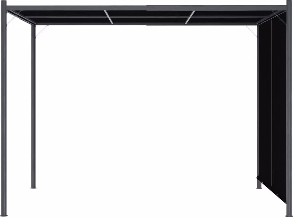 Pergola da Giardino con Tetto Retrattile 3x3 m Antracite