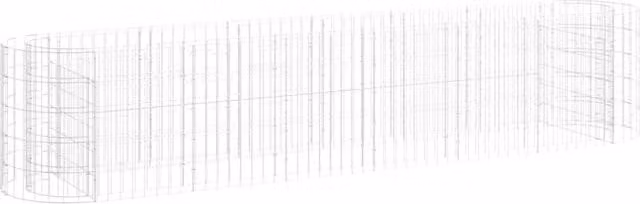 Aiuola rialzata in gabbione di ferro zincato HELLOSHOP26 Argento L: 260 cm, P: 50 cm, H: 50 cm