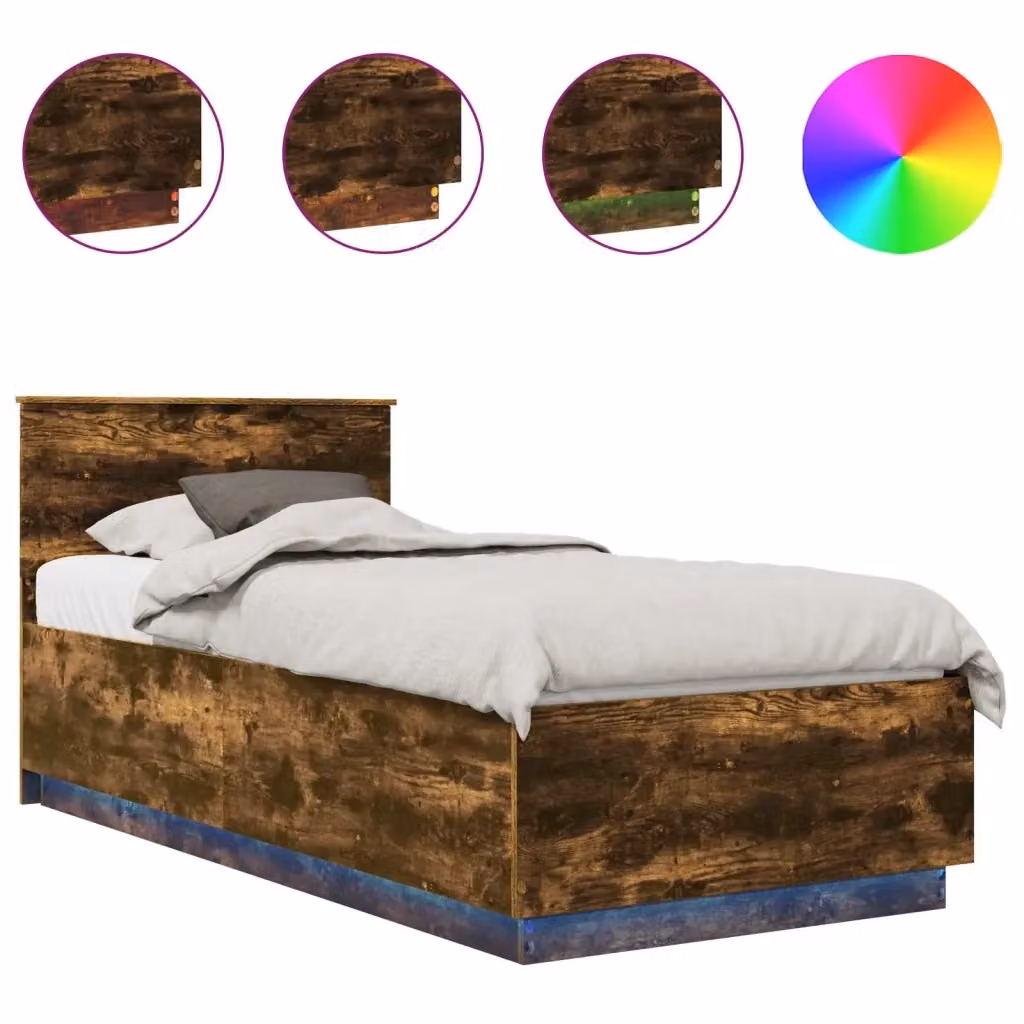 Giroletto in legno multistrato Rovere fumè per letto 90 x 190 cm – 2