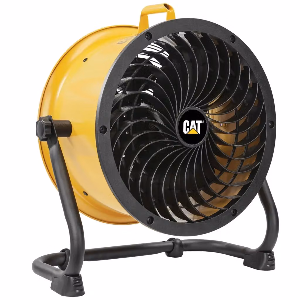 Caterpillar Ventilatore a Pavimento Alta Velocità HVD-14AC Giallo, Ø 35 cm, 120W, 4 Velocità, 27 m³/min, Pale in Alluminio, Orientabile con Base Antiscivolo – 2