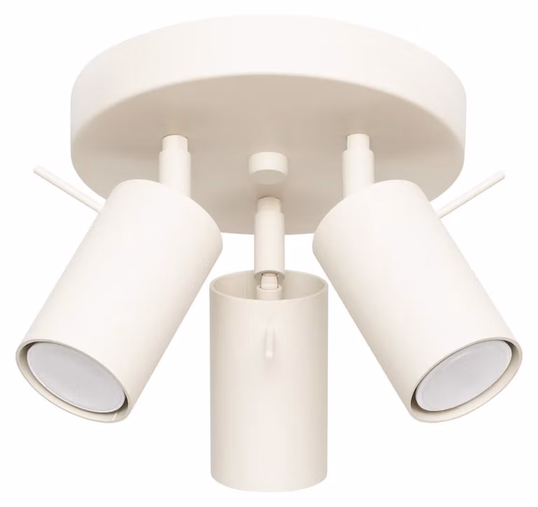 Lampada a soffitto RING 3P beige 3xGU10 10W acciaio 18.5x19.5x19.5cm Sollux Lighting