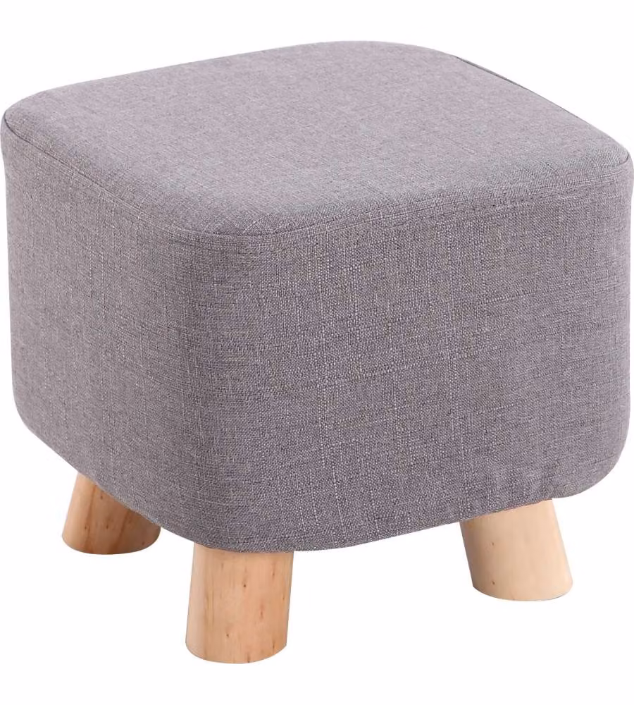 Domo Mea Pouf Sgabello Imbottito Grigio 30x30x27 cm per Interni