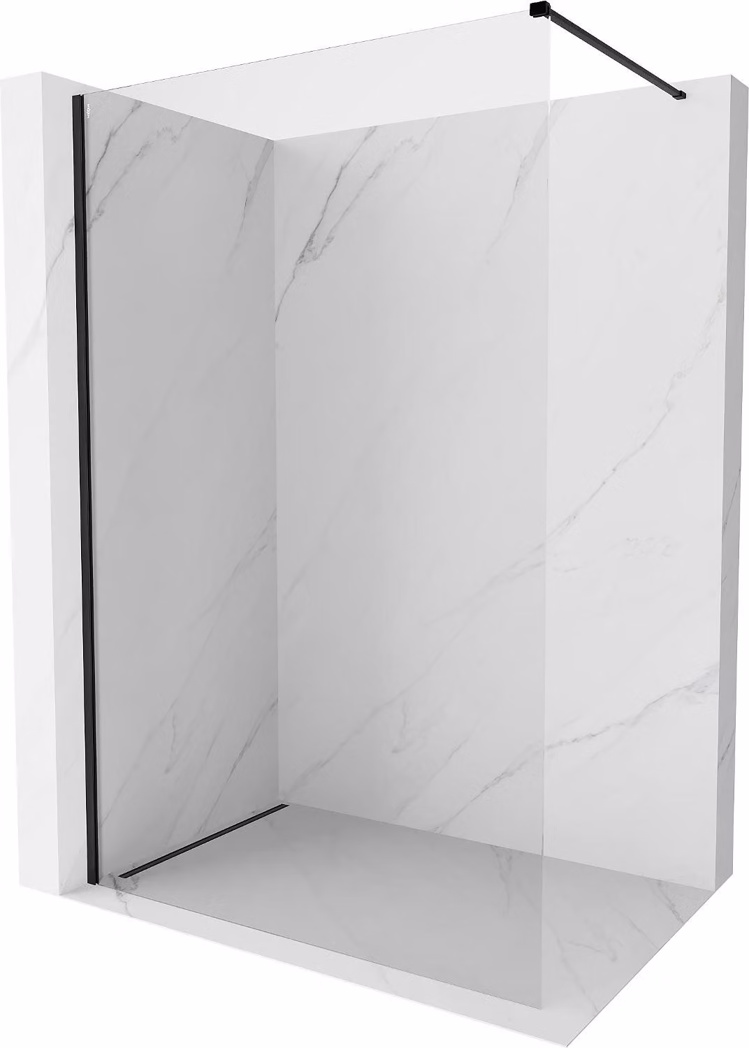 Mexen Kioto-X parete doccia Walk-in 60 x 200 cm, trasparente 10 mm, nero - 800-060-101-70-00-X