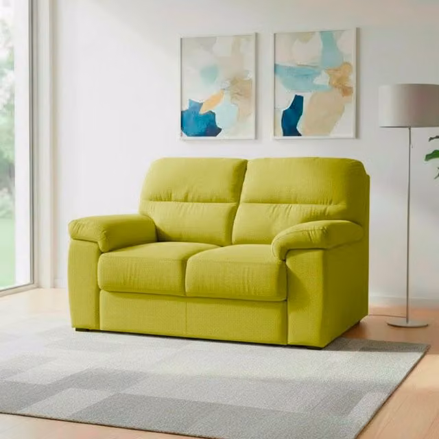 Divano 2 posti Alenda tessuto Roma16 colore Verde 160x98x92h