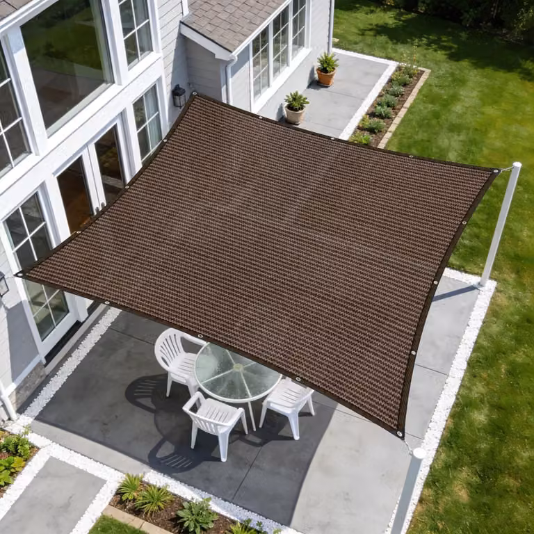 Tenda parasole a rete, con fori, con una copertura ombreggiante del 95%, dimensioni 2 x 3 metri