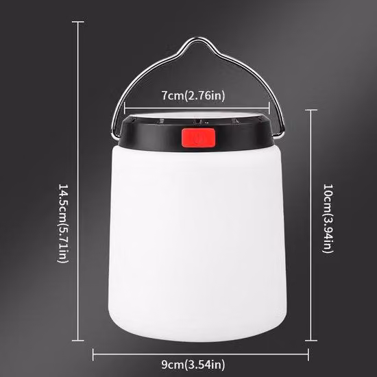 Lampada da campeggio solare portatile con maniglia, lampada di emergenza compatta per tende e camere da letto, lampada notturna leggera e multifunzionale per blackout e escursioni, tipo B