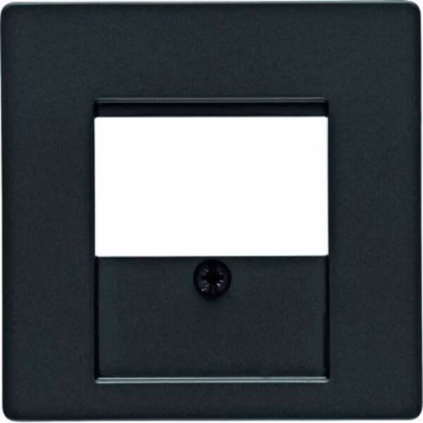 Berker 6810336086 Placca centrale per presa TDO in velluto antracite Berker Q.1/Q.3