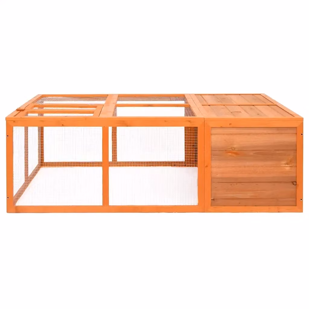 Gabbia per Animali da Giardino in Abete Massello Marrone L: 150 cm, P: 100 cm, H: 50 cm – 2