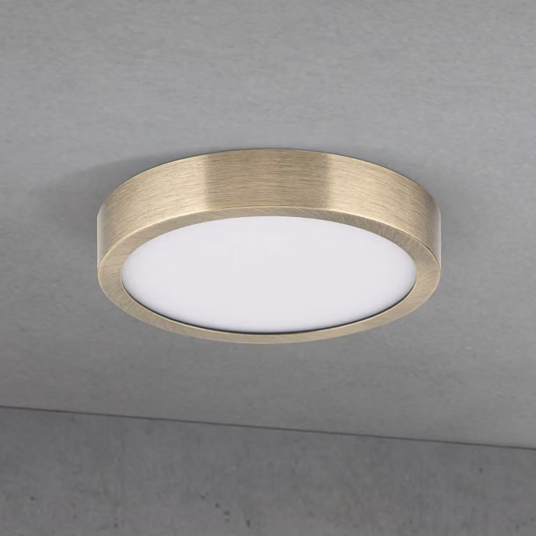 ORION Plafoniera a LED Disc, dimmerabile, Bronzo / Ottone antico, Soggiorno / Sala da pranzo, Alluminio, Moderno, Plafoniera LED
