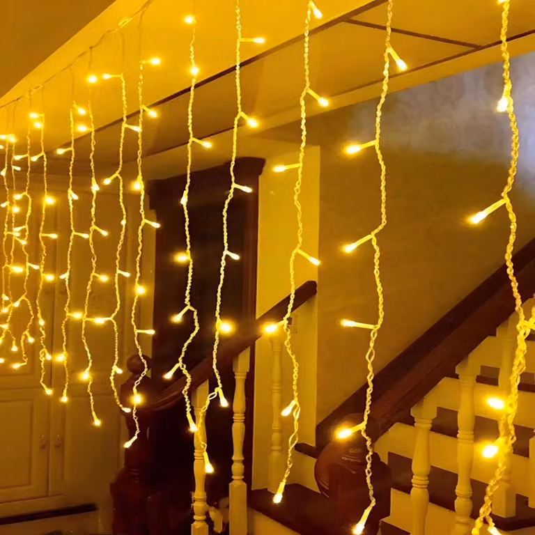 Tenda luminosa, dimensioni 1x1 metro, 100 LED, luce calda, alimentazione USB, grado di protezione IP65