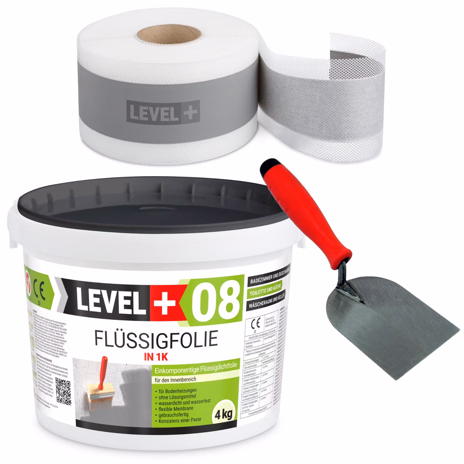 Set di sigillatura per doccia foglio liquido sigillante 4Kg nastro sigillante 5M cazzuola SET46