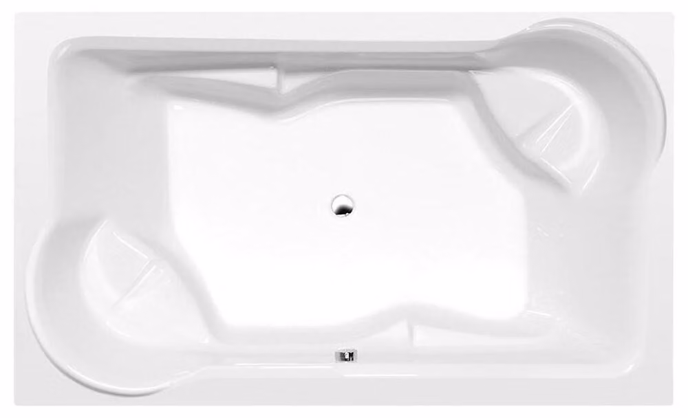 DUO vasca rettangolare con telaio 200 x 120 x 45 cm, bianco