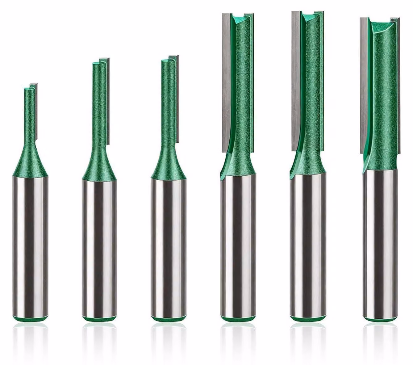 Set di 6 frese per fresatrice, con diametri del gambo di 3/4/5/6/7/8 mm, in carburo di tungsteno