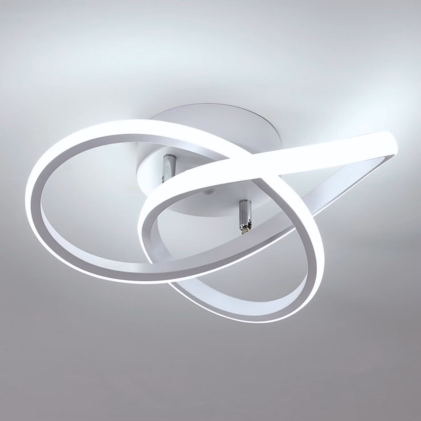 Lampada da soffitto LED elegante, 30W, 3375LM. Lampada da soffitto moderna in alluminio, ideale per soggiorno, camera da letto, corridoio, cucina, balcone. Luce bianca fredda, 6500K, diametro 30cm, colore bianco
