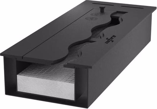 Bruciatore Inserto a Bioetanolo 50cm in Inox nero da incasso da 1 lt