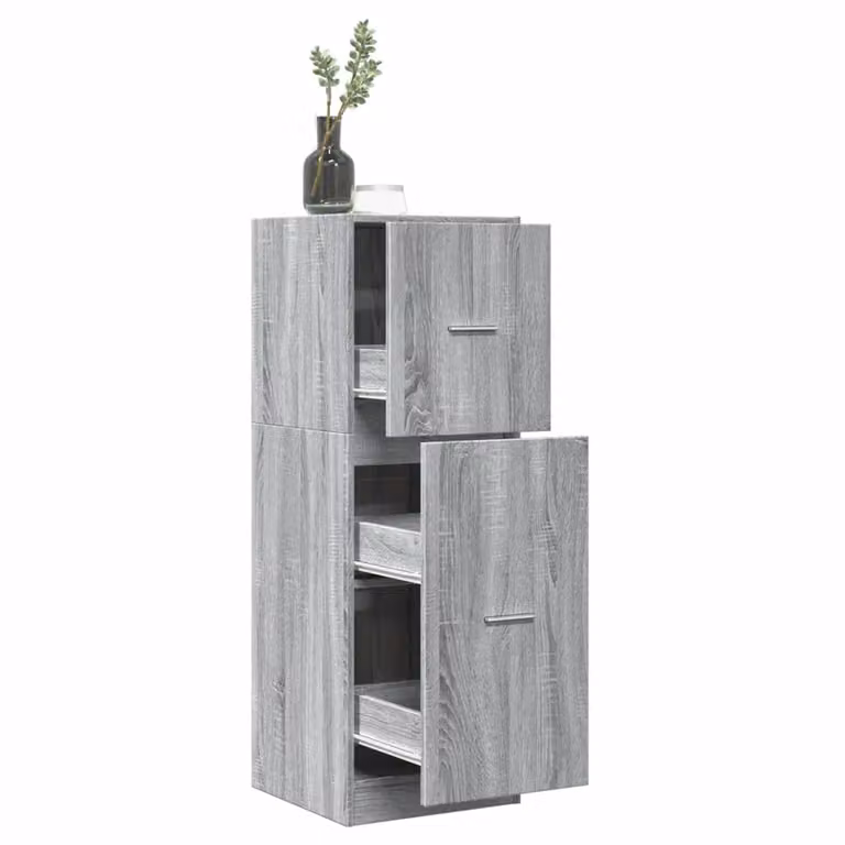 Armadietto da farmacia a parete vidaXL Grigio, L 40 cm, P 41 cm, H 118 cm