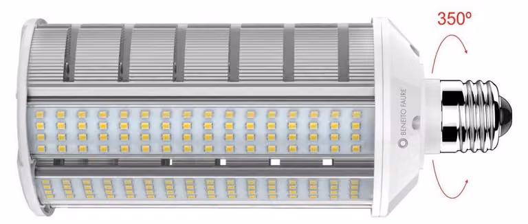 Proiettore LED SMILE 40W E27 Retrofit 120º 5000K 6000lm IP64 Beneito & Faure - Illuminazione professionale per esterni ad alta efficienza