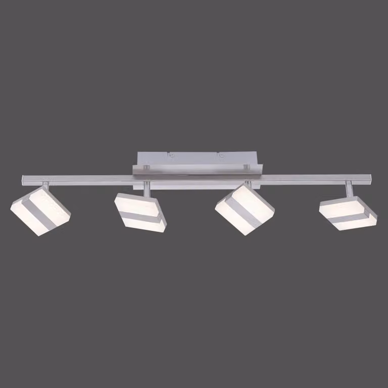 LOLA Smart Spot LED soffitto LOLAsmart Sabi, 4 luci dimmerabile, Alluminio / Grigio / Zincato, Soggiorno / Sala da pranzo, Metallo, Moderno