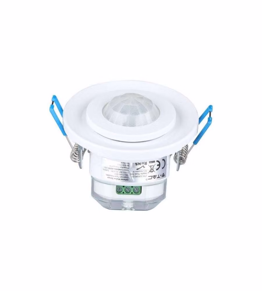 Sensore di Movimento a Microonde 360° Orientabile Montaggio a Incasso Colore Bianco (Max 200W) IP65