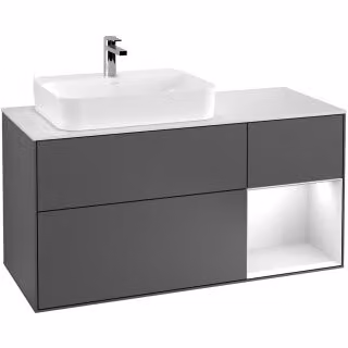 Mobiletto V&B Finion 120cm, Pl b m, Reg re Peo, md bl. m Lac