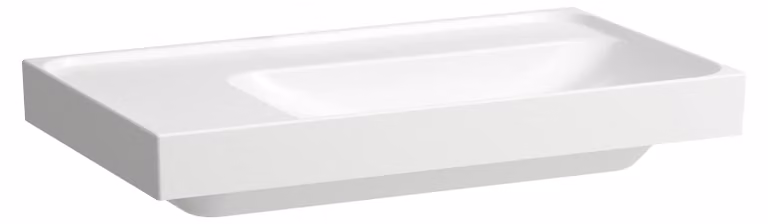 LAUFEN MEDA lavabo, encastrable, 800x460mm, tablette à gauche, sans trou pour robinetterie, sans trop-plein, H8171150001121, H8171150001121