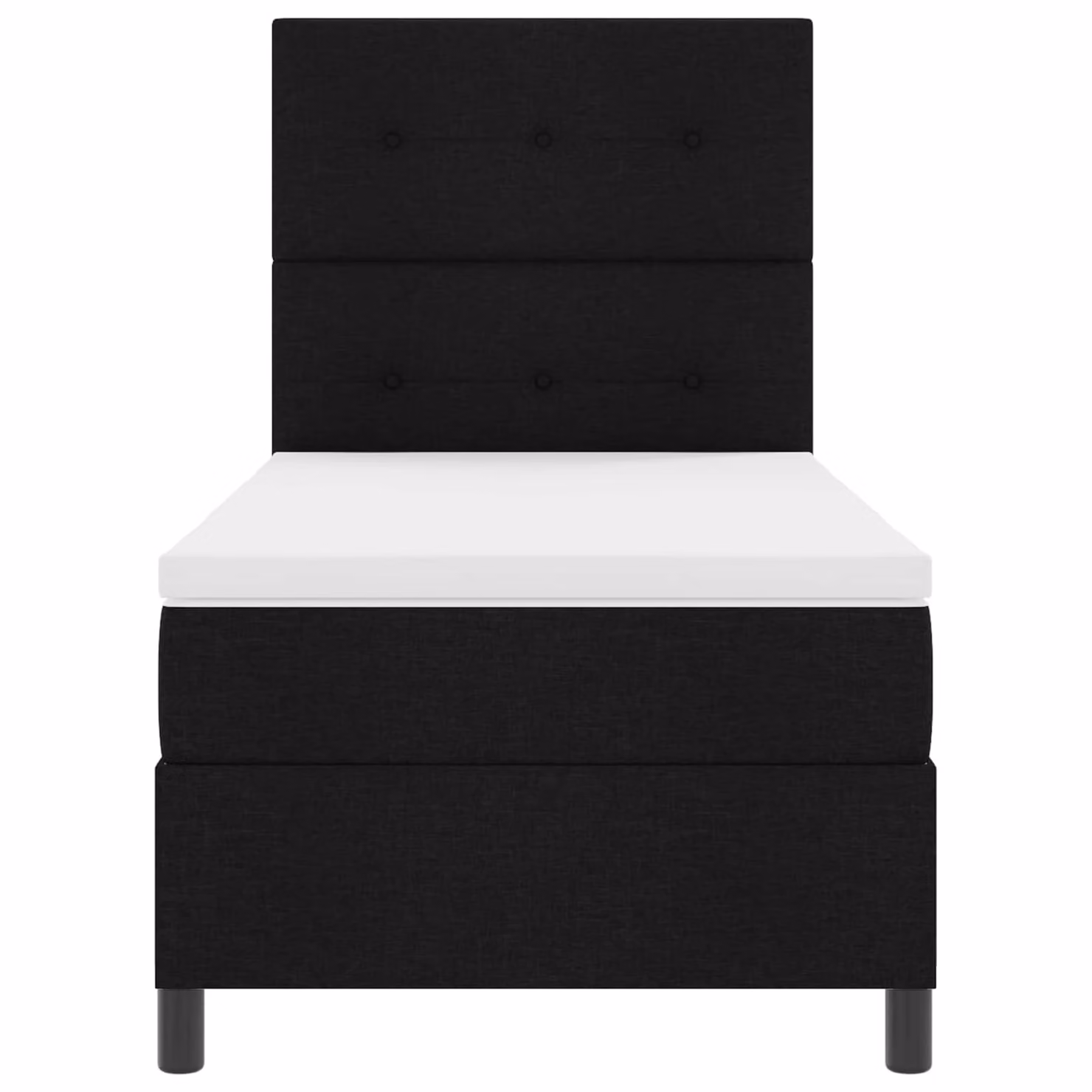 Letto a molle con materasso vidaXL in tessuto nero con illuminazione LED sottostante e porta USB, L/P: 90 x 190 cm