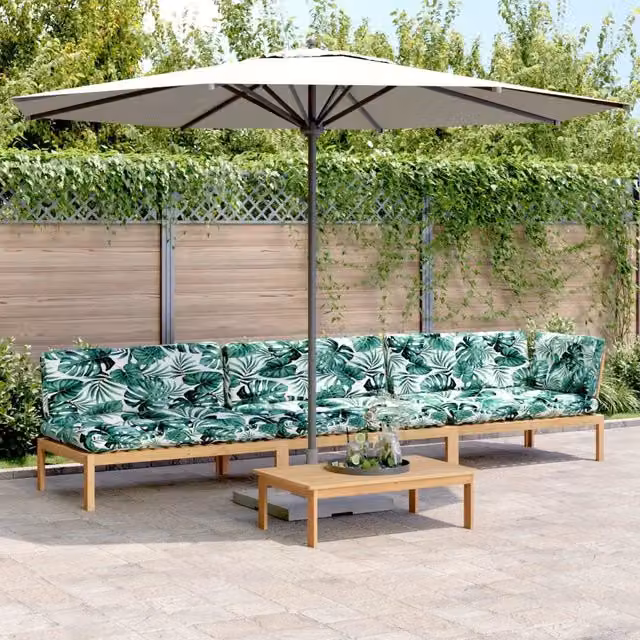 Set Divani Pallet Giardino 4pz Cuscini Legno Massello Acacia 3209330