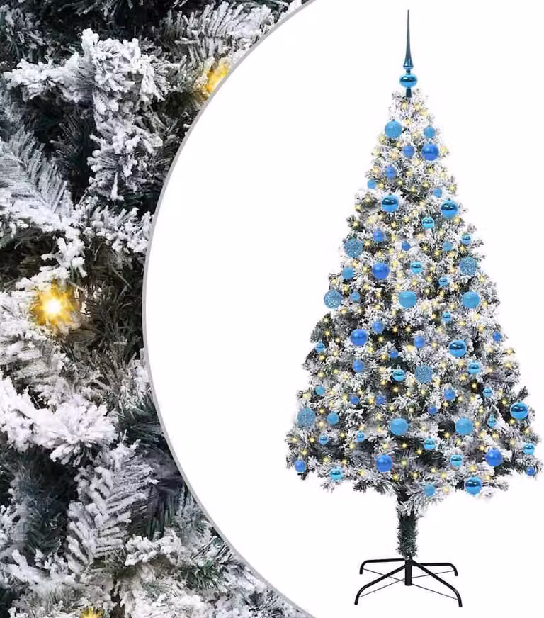 Albero di Natale artificiale con 300 LED Bianco 180 cm