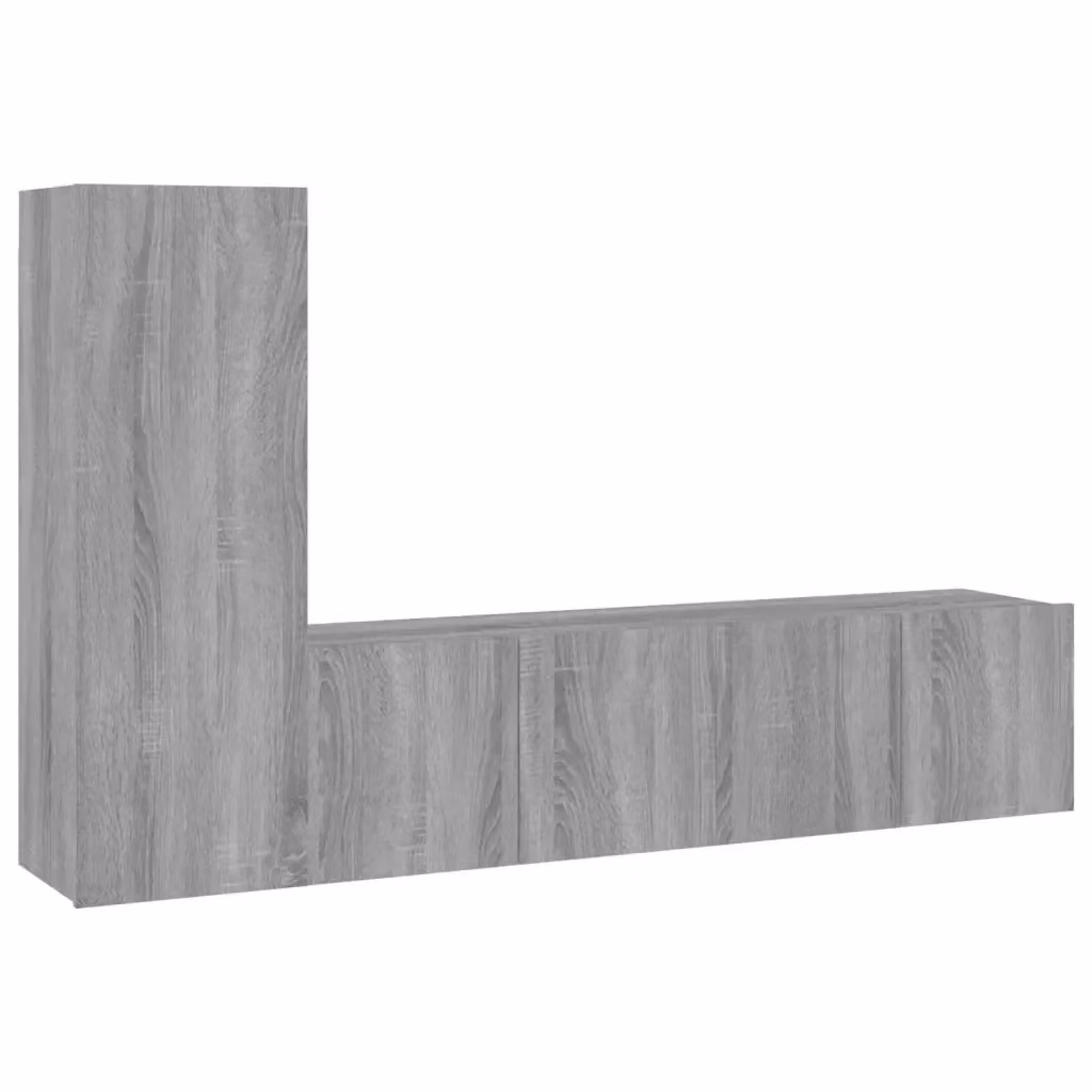 Set di mobili porta TV da 3 pezzi vidaXL in legno color grigio per il tuo soggiorno – 2
