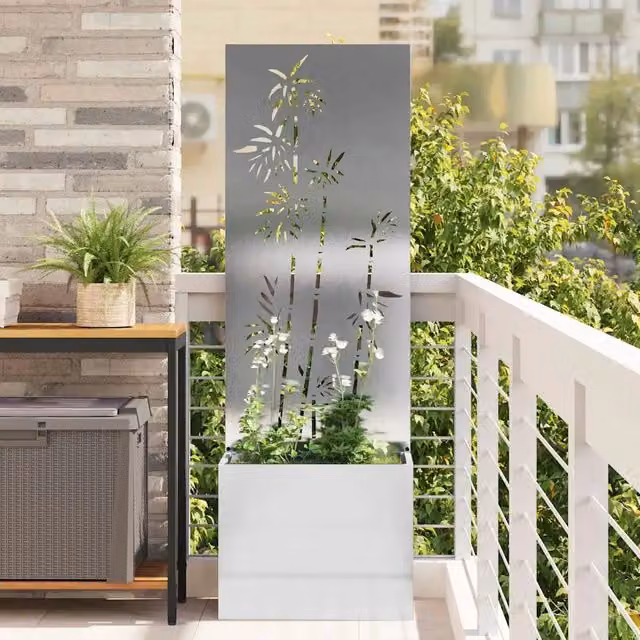 Schermo per privacy in giardino Argento 50 x 32 x 150 cm 876452