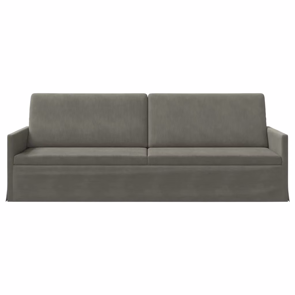 Divano a 3 posti moderno vidaXL in tessuto grigio con struttura in metallo L: 220 cm, P: 81 cm, H: 82 cm – 2