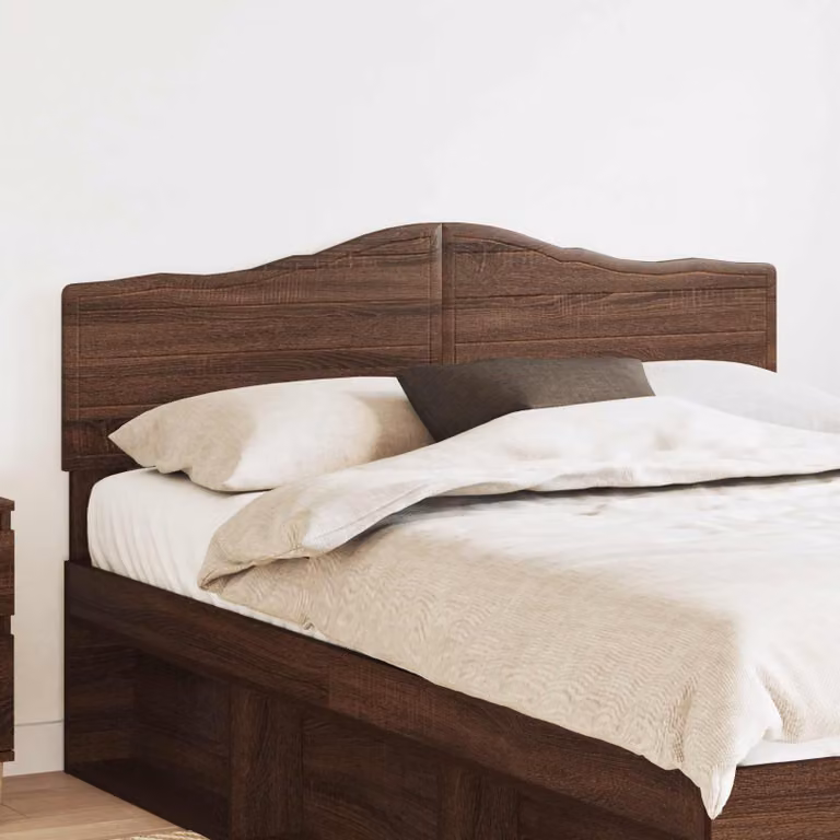 Testiera per letto vidaXL in legno ingegnerizzato color rovere marrone con design minimalista
