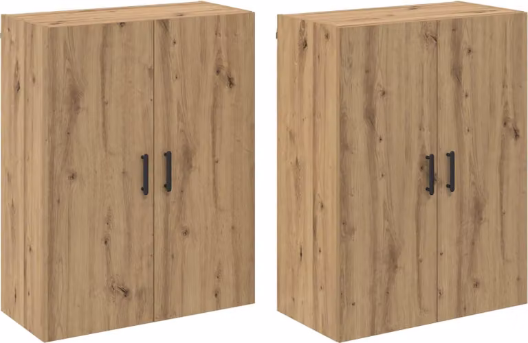 Mobiletto a muro 2 pcs Rovere artigianale 69,5 x 34 x 90 cm