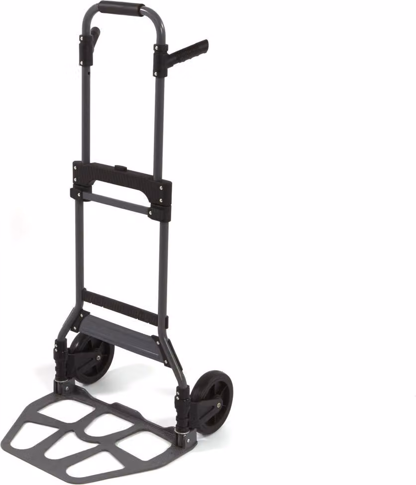 Carrello pieghevole con maniglie, capacità di carico 100 kg, 2 ruote, larghezza 49 cm, pieghevole