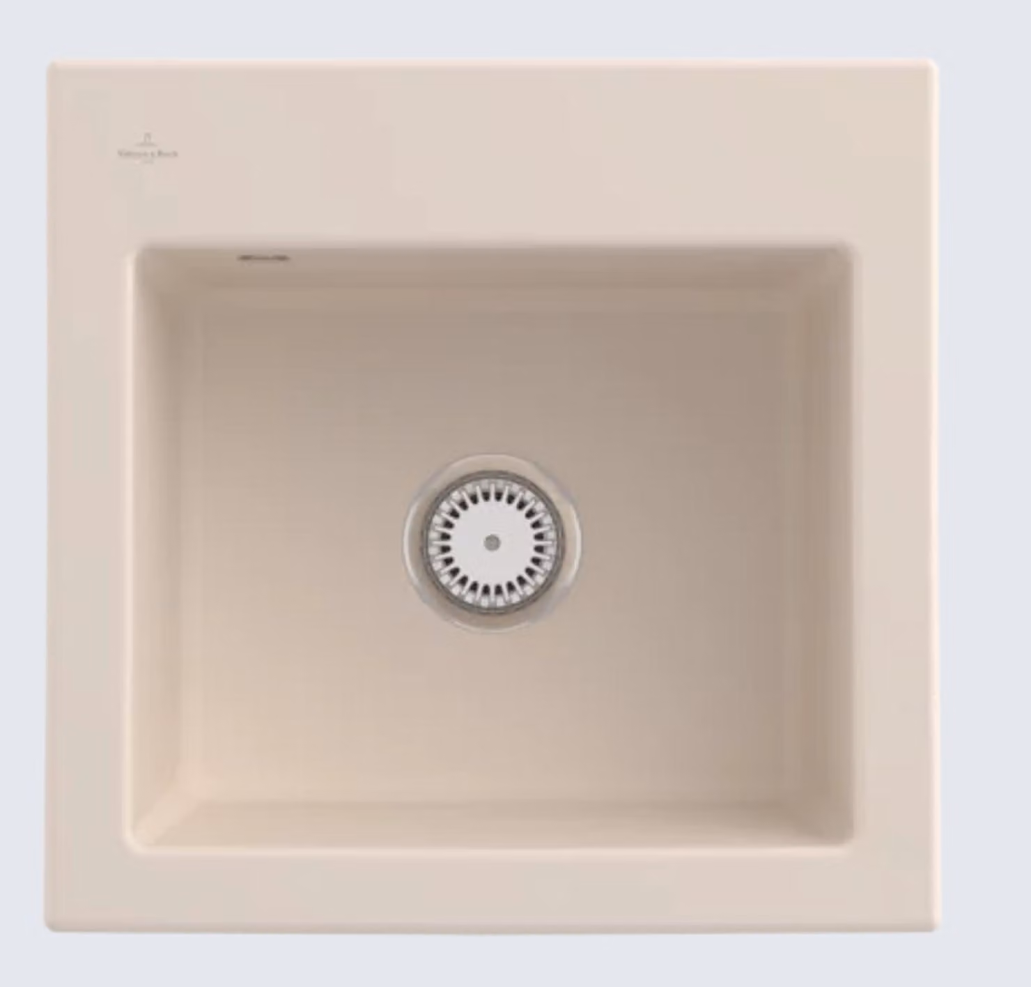 Lavello da cucina Villeroy&Boch, lavello da cucina Subway 50 S Ivory 525x510mm, larghezza base 50cm