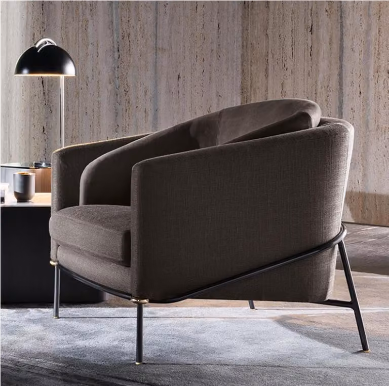 Moderner Design Sessel Wohnzimmer Einsitzer Sofa Couch Lounge Club Hotel Luxus