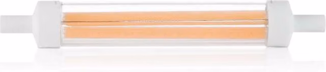 Set di 10 lampadine LED Ideal Lux R7S, 10 W, 3000 K, 1200 Lm, trasparente, Lunghezza: 11,8 cm