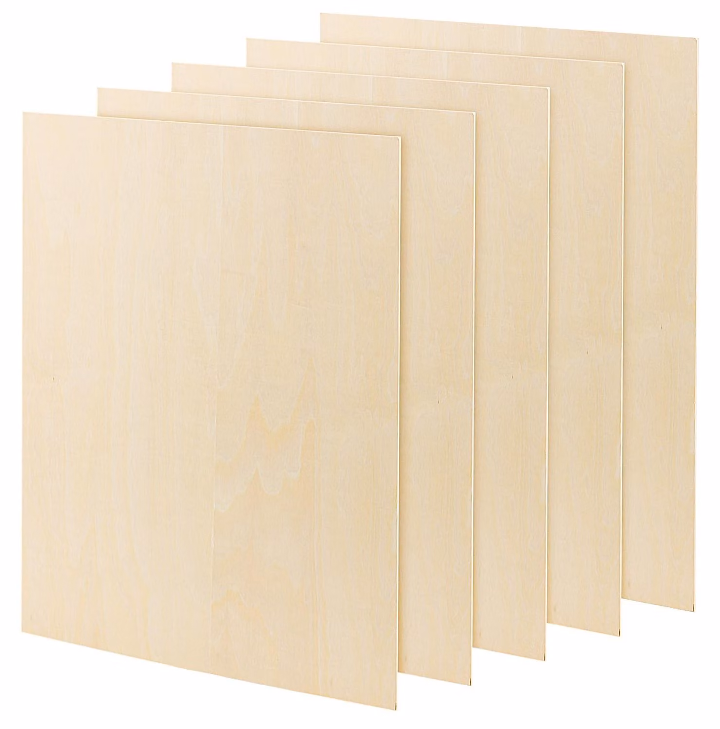 Pannelli per rivestimento, 5 pezzi - Assortimento di tavole in legno, dimensioni 420 x 300 x 3 mm - Compensato - Per il fai-da-te - Resistenti agli urti - Legno resistente
