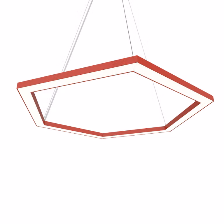 Lampada A Sospensione Esagono D60 Monocolore Lucida